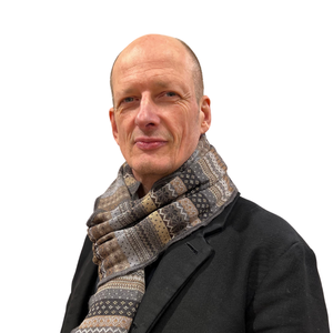 In Brauntönen gemusterter Wollschal von Invero