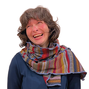 Bunt gemusterter Wollschal von Invero