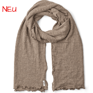 Weicher Jalfe Merino Riesenschal in der Farbe Hellbraun