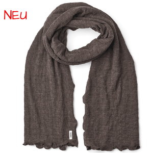 Weicher Jalfe Merino Riesenschal in der Farbe Mokka