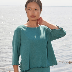 Türkises kastiges Shirt von Jalfe