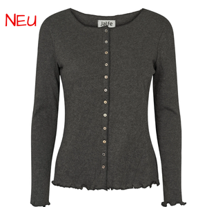 Jalfe Baumwoll Jacquard Cardigan Anthra