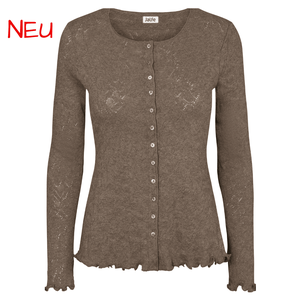 Jalfe Baumwoll Jacquard Cardigan Braun