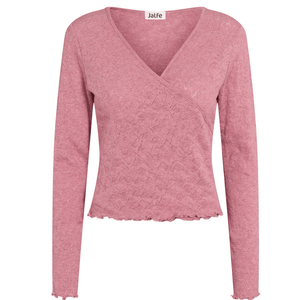 Rosa Wickelcardigan von Jalfe
