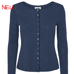 Dunkelblauer Wollcardigan von Jalfe