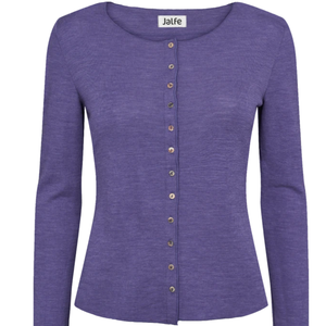 Violetter Wollcardigan von Jalfe