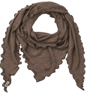 Weiches Jalfe Merino Dreieckstuch in Mittelbraun