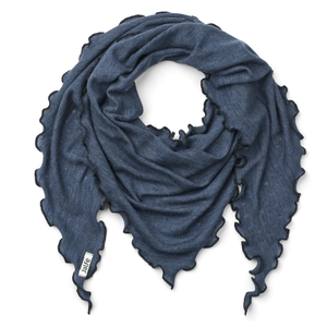 Weiches Jalfe Merino Dreieckstuch in Denim