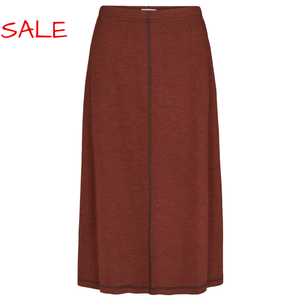 Rostroter langer Bahnenrock von Jalfe