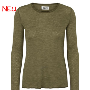 Olivfarbenes Wollshirt von Jalfe