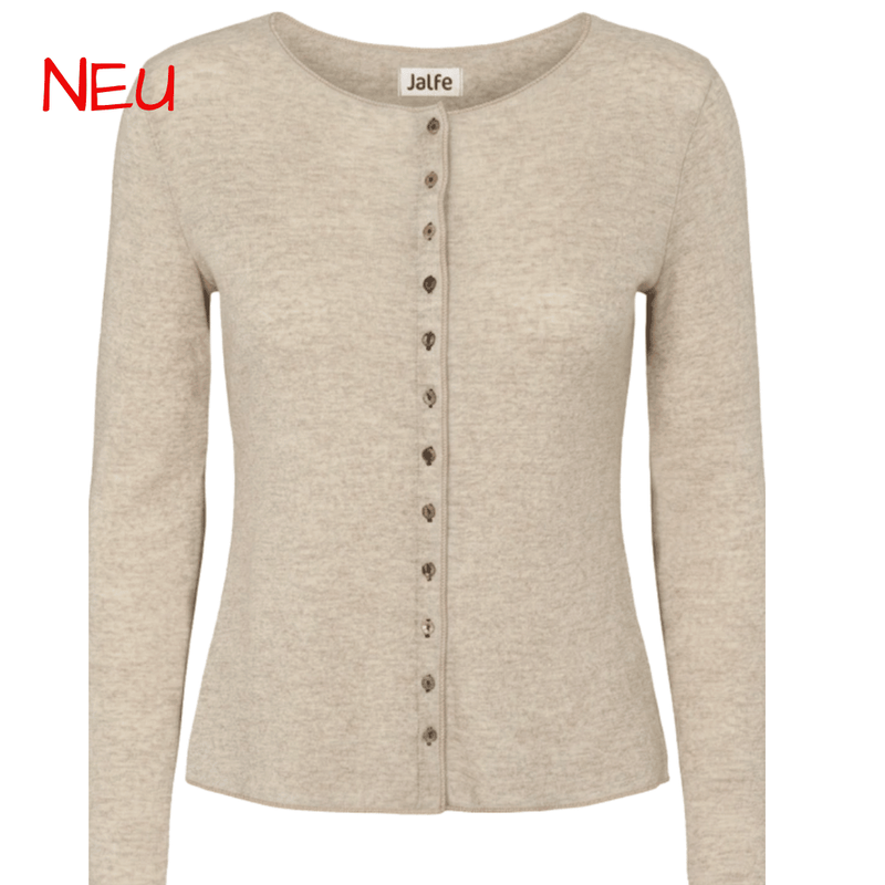 Naturfarbener Wollcardigan von Jalfe