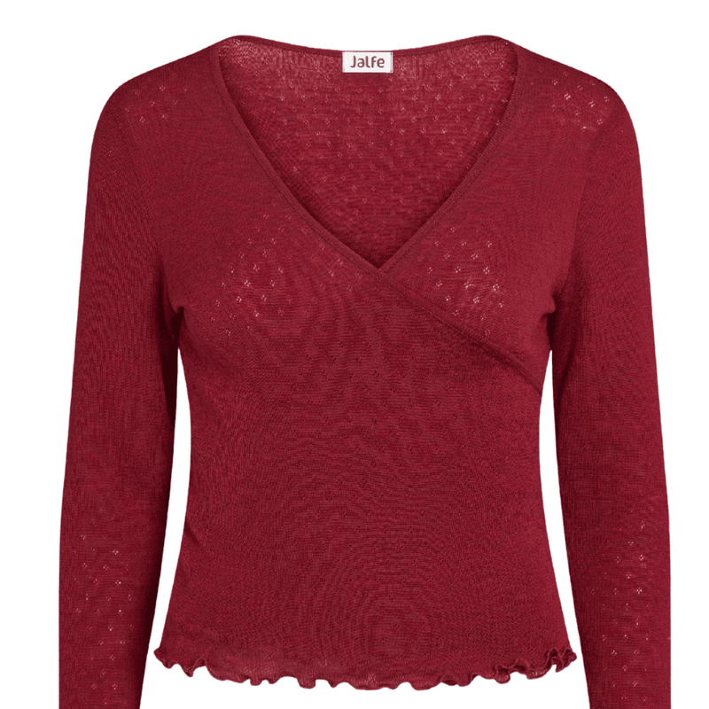 Dunkelgrüner Wollcardigan von Jalfe